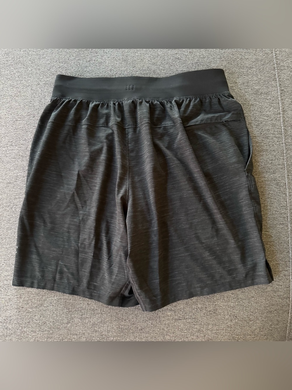 Lululemon Athletica Heather Pace Breaker Black Performance Athletic Shorts M